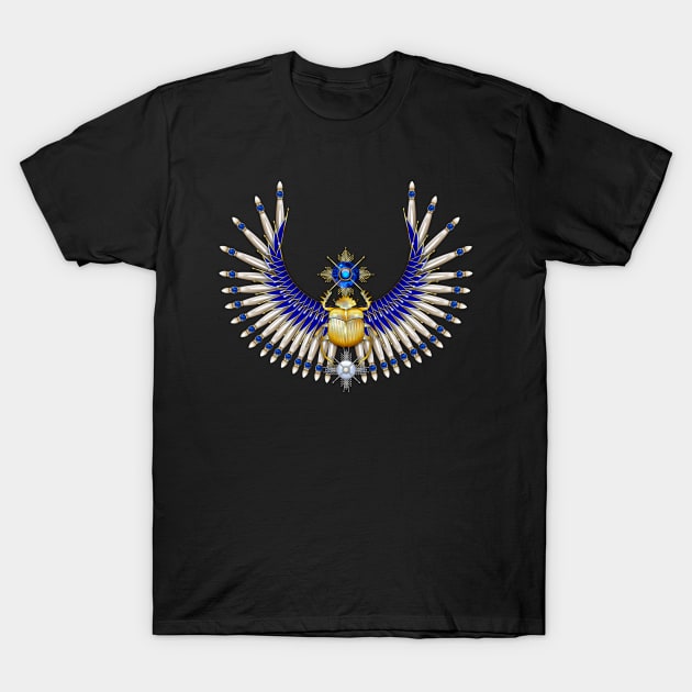 Egyptian Scarab 3 T-Shirt by NaumaddicArts